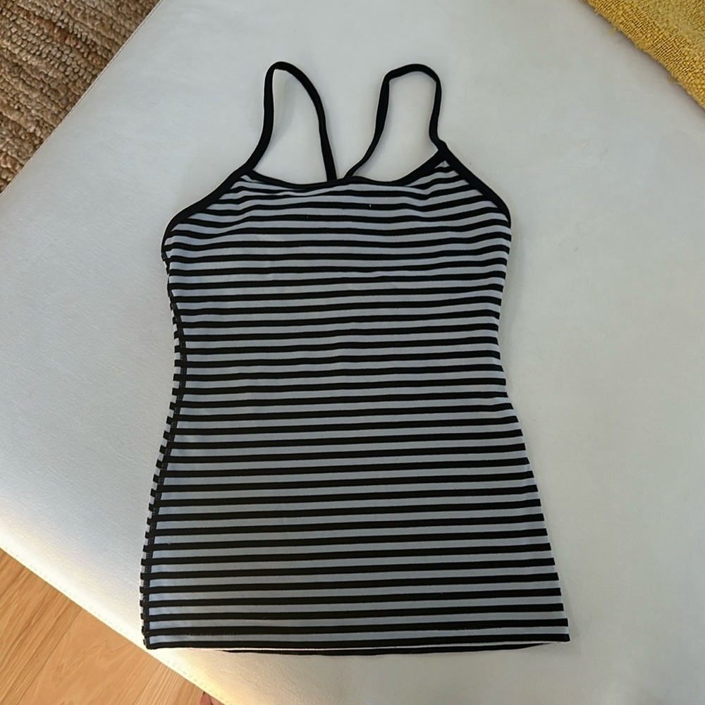 Lulu lemon Size 2 striped racer back tank